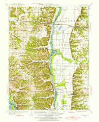 Pearl Illinois Historical topographic map, 1:62500 scale, 15 X 15 Minute, Year 1950