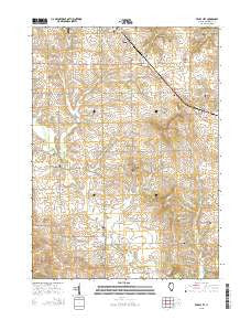 Pearl City Illinois Current topographic map, 1:24000 scale, 7.5 X 7.5 Minute, Year 2015