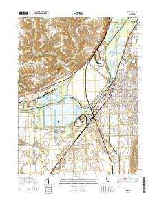 Pekin Illinois Current topographic map, 1:24000 scale, 7.5 X 7.5 Minute, Year 2015