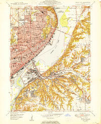Peoria East Illinois Historical topographic map, 1:24000 scale, 7.5 X 7.5 Minute, Year 1950