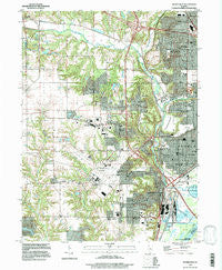 Peoria West Illinois Historical topographic map, 1:24000 scale, 7.5 X 7.5 Minute, Year 1996