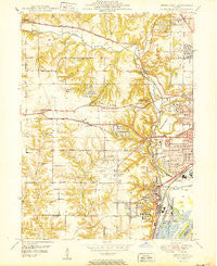 Peoria West Illinois Historical topographic map, 1:24000 scale, 7.5 X 7.5 Minute, Year 1950
