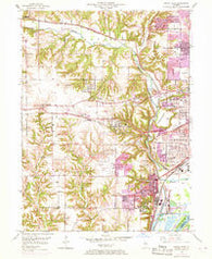 Peoria West Illinois Historical topographic map, 1:24000 scale, 7.5 X 7.5 Minute, Year 1949