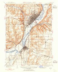 Peoria Illinois Historical topographic map, 1:62500 scale, 15 X 15 Minute, Year 1927