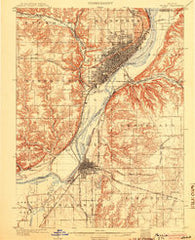 Peoria Illinois Historical topographic map, 1:62500 scale, 15 X 15 Minute, Year 1905
