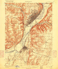 Peoria Illinois Historical topographic map, 1:62500 scale, 15 X 15 Minute, Year 1905