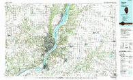 Peoria Illinois Historical topographic map, 1:100000 scale, 30 X 60 Minute, Year 1989