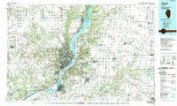 Peoria Illinois Historical topographic map, 1:100000 scale, 30 X 60 Minute, Year 1989