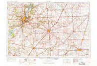 Peoria Illinois Historical topographic map, 1:250000 scale, 1 X 2 Degree, Year 1958