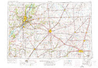 Peoria Illinois Historical topographic map, 1:250000 scale, 1 X 2 Degree, Year 1958