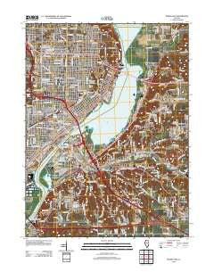 Peoria East Illinois Historical topographic map, 1:24000 scale, 7.5 X 7.5 Minute, Year 2012