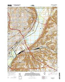 Peoria East Illinois Current topographic map, 1:24000 scale, 7.5 X 7.5 Minute, Year 2015