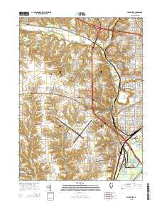Peoria West Illinois Current topographic map, 1:24000 scale, 7.5 X 7.5 Minute, Year 2015