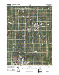 Peotone Illinois Historical topographic map, 1:24000 scale, 7.5 X 7.5 Minute, Year 2012