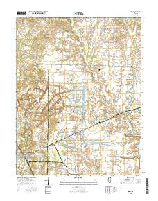Percy Illinois Current topographic map, 1:24000 scale, 7.5 X 7.5 Minute, Year 2015