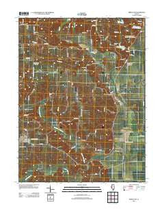 Perry East Illinois Historical topographic map, 1:24000 scale, 7.5 X 7.5 Minute, Year 2012