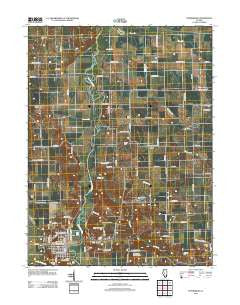 Petersburg Illinois Historical topographic map, 1:24000 scale, 7.5 X 7.5 Minute, Year 2012