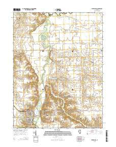 Petersburg Illinois Current topographic map, 1:24000 scale, 7.5 X 7.5 Minute, Year 2015