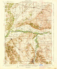 Petersburg Illinois Historical topographic map, 1:62500 scale, 15 X 15 Minute, Year 1938