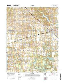 Pinckneyville Illinois Current topographic map, 1:24000 scale, 7.5 X 7.5 Minute, Year 2015