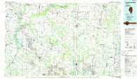 Pinckneyville Illinois Historical topographic map, 1:100000 scale, 30 X 60 Minute, Year 1985