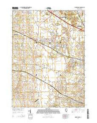 Pingree Grove Illinois Current topographic map, 1:24000 scale, 7.5 X 7.5 Minute, Year 2015