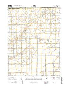 Piper City NE Illinois Current topographic map, 1:24000 scale, 7.5 X 7.5 Minute, Year 2015