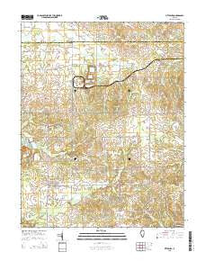 Pittsburg Illinois Current topographic map, 1:24000 scale, 7.5 X 7.5 Minute, Year 2015