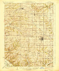 Pittsfield Illinois Historical topographic map, 1:62500 scale, 15 X 15 Minute, Year 1926