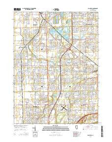 Plainfield Illinois Current topographic map, 1:24000 scale, 7.5 X 7.5 Minute, Year 2015