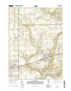 Plano Illinois Current topographic map, 1:24000 scale, 7.5 X 7.5 Minute, Year 2015