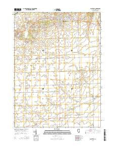 Plattville Illinois Current topographic map, 1:24000 scale, 7.5 X 7.5 Minute, Year 2015