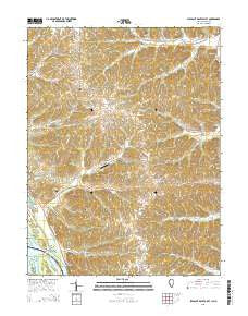 Pleasant Dale Valley Illinois Current topographic map, 1:24000 scale, 7.5 X 7.5 Minute, Year 2015
