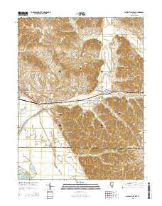 Pleasant Hill East Illinois Current topographic map, 1:24000 scale, 7.5 X 7.5 Minute, Year 2015