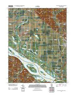 Pleasant Hill West Illinois Historical topographic map, 1:24000 scale, 7.5 X 7.5 Minute, Year 2012