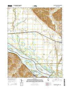 Pleasant Hill West Illinois Current topographic map, 1:24000 scale, 7.5 X 7.5 Minute, Year 2015