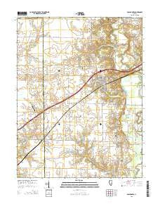 Pocahontas Illinois Current topographic map, 1:24000 scale, 7.5 X 7.5 Minute, Year 2015