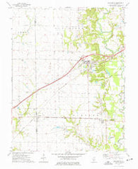 Pocahontas Illinois Historical topographic map, 1:24000 scale, 7.5 X 7.5 Minute, Year 1974