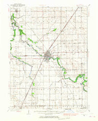 Pontiac Illinois Historical topographic map, 1:62500 scale, 15 X 15 Minute, Year 1935