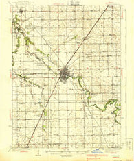 Pontiac Illinois Historical topographic map, 1:62500 scale, 15 X 15 Minute, Year 1939
