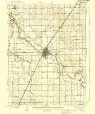 Pontiac Illinois Historical topographic map, 1:62500 scale, 15 X 15 Minute, Year 1939