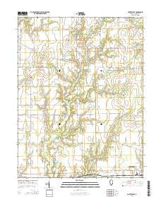 Porterville Illinois Current topographic map, 1:24000 scale, 7.5 X 7.5 Minute, Year 2015