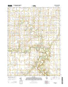 Potomac Illinois Current topographic map, 1:24000 scale, 7.5 X 7.5 Minute, Year 2015
