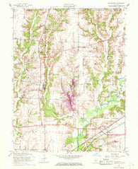 Prairietown Illinois Historical topographic map, 1:24000 scale, 7.5 X 7.5 Minute, Year 1954