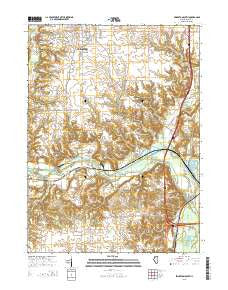 Princeton South Illinois Current topographic map, 1:24000 scale, 7.5 X 7.5 Minute, Year 2015