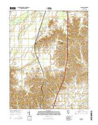 Pulaski Illinois Current topographic map, 1:24000 scale, 7.5 X 7.5 Minute, Year 2015