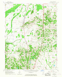 Pulaski Illinois Historical topographic map, 1:24000 scale, 7.5 X 7.5 Minute, Year 1967