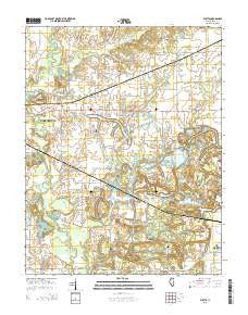 Pyatts Illinois Current topographic map, 1:24000 scale, 7.5 X 7.5 Minute, Year 2015