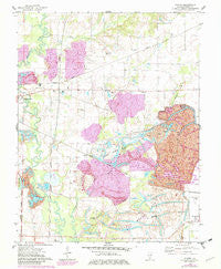 Pyatts Illinois Historical topographic map, 1:24000 scale, 7.5 X 7.5 Minute, Year 1974