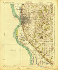 Quincy Illinois Historical topographic map, 1:62500 scale, 15 X 15 Minute, Year 1925